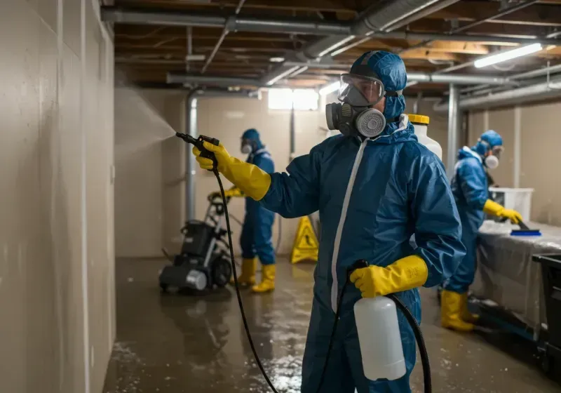 Basement Sanitization and Antimicrobial Treatment process in Cold Spring, KY